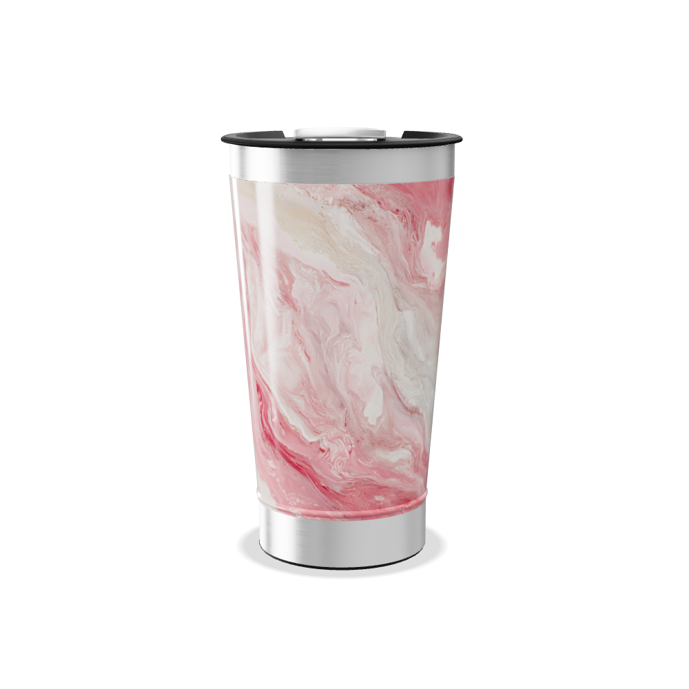 Copo Térmico - Mármore Rosa Inox