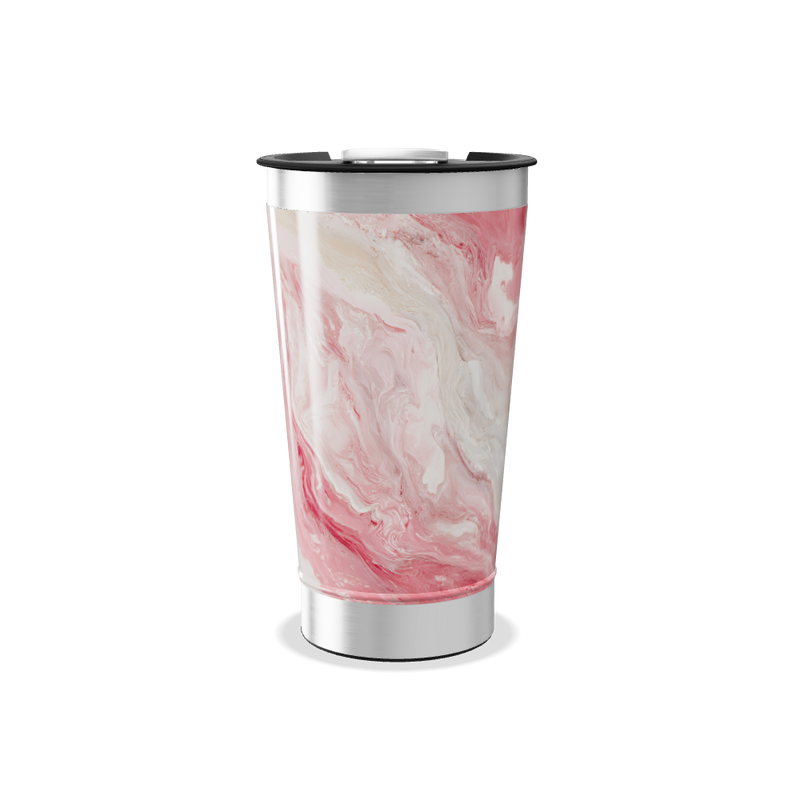 Copo Térmico - Mármore Rosa Inox