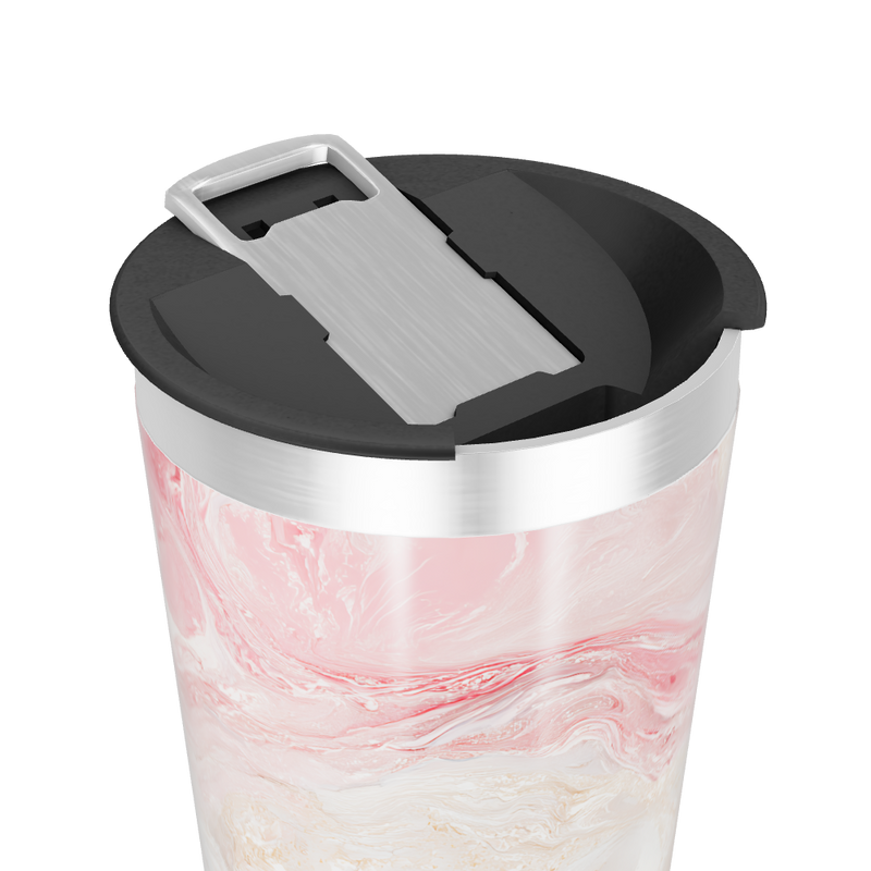 Copo Térmico - Mármore Rosa Inox