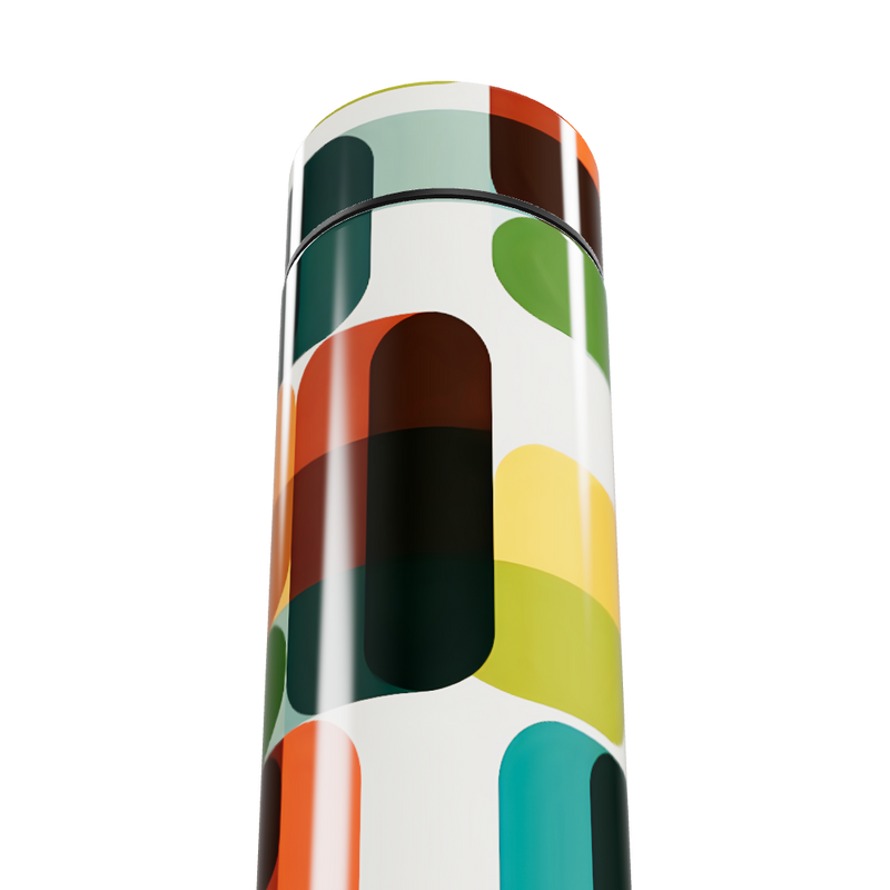 Garrafa Térmica Touch - Colorida com Estampa Geométrica