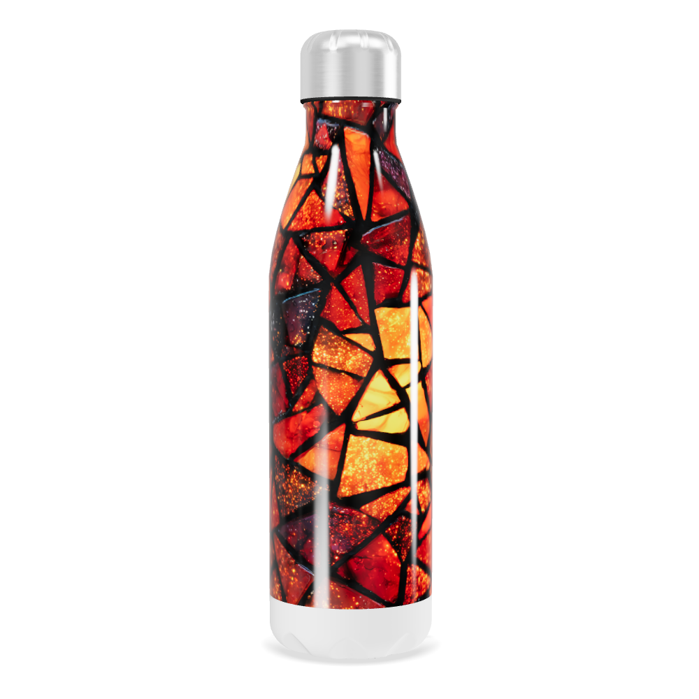 Garrafa Inox - Estampa Geométrica Colorida