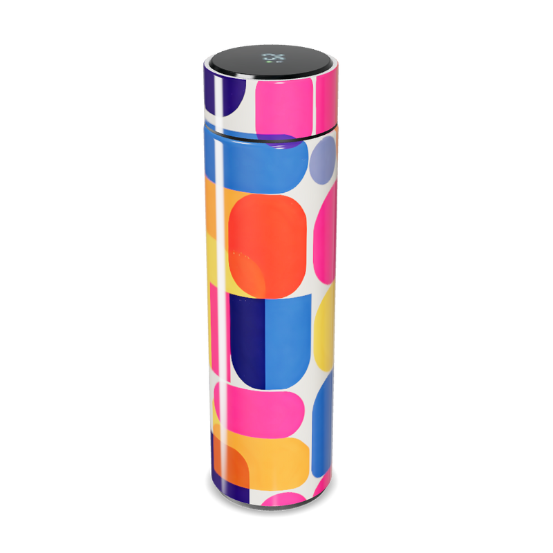 Garrafa Térmica Touch - Colorida com Estampa Geométrica