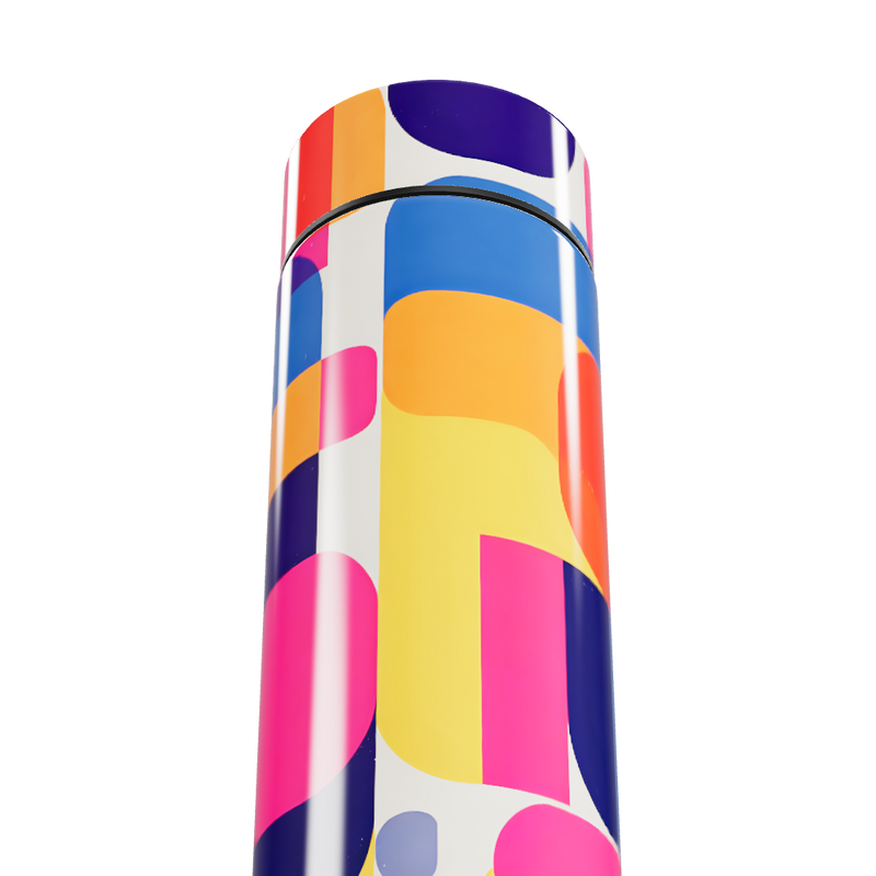 Garrafa Térmica Touch - Colorida com Estampa Geométrica