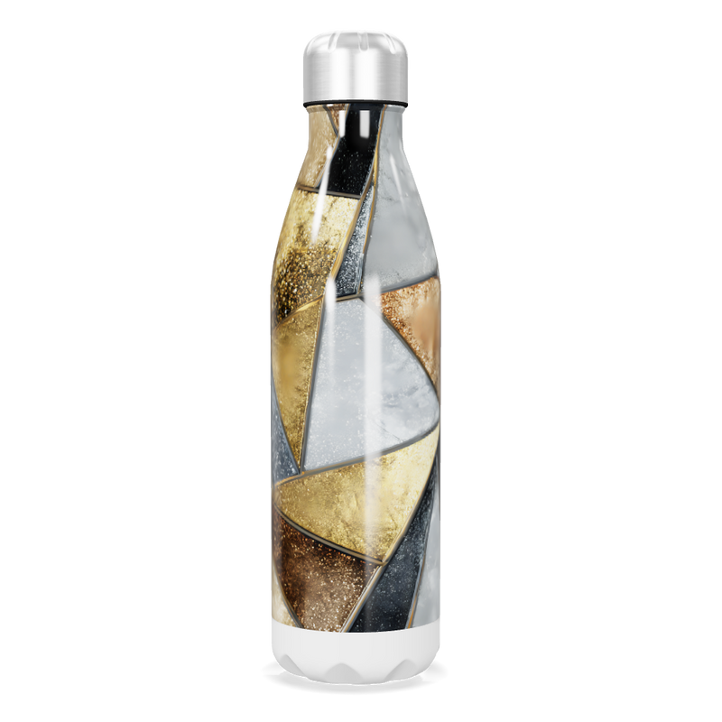 Garrafa Inox - Design Geométrico Colorido