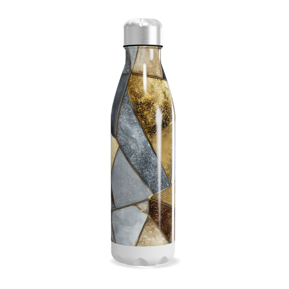 Garrafa Inox - Design Geométrico Colorido