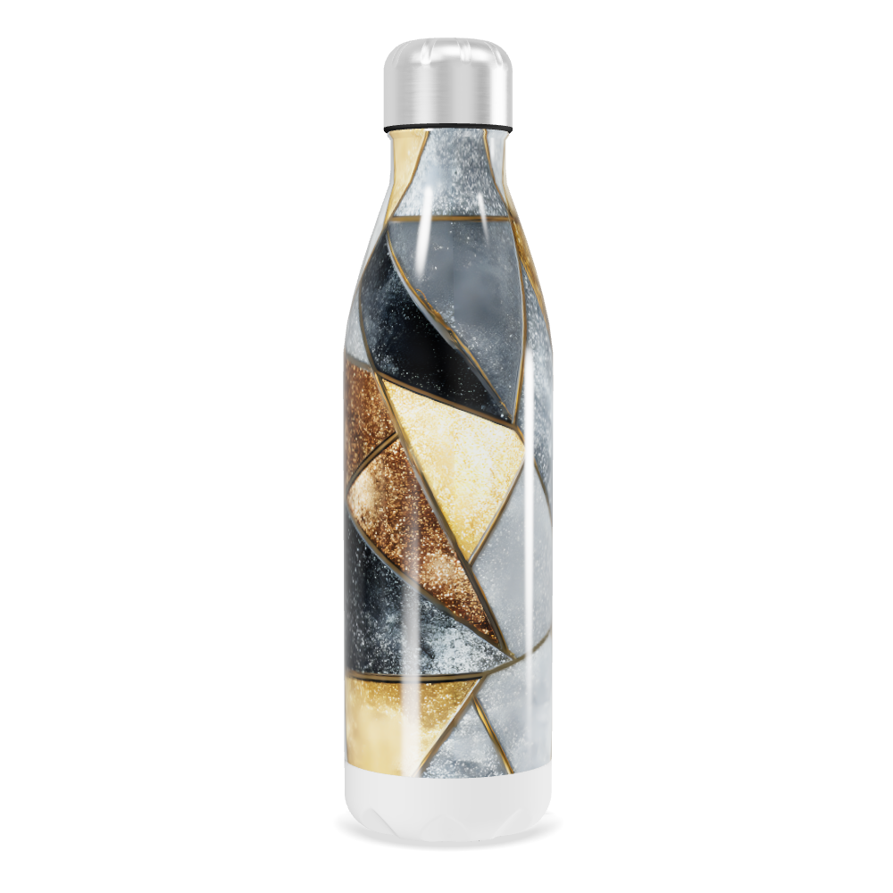 Garrafa Inox - Design Geométrico Colorido