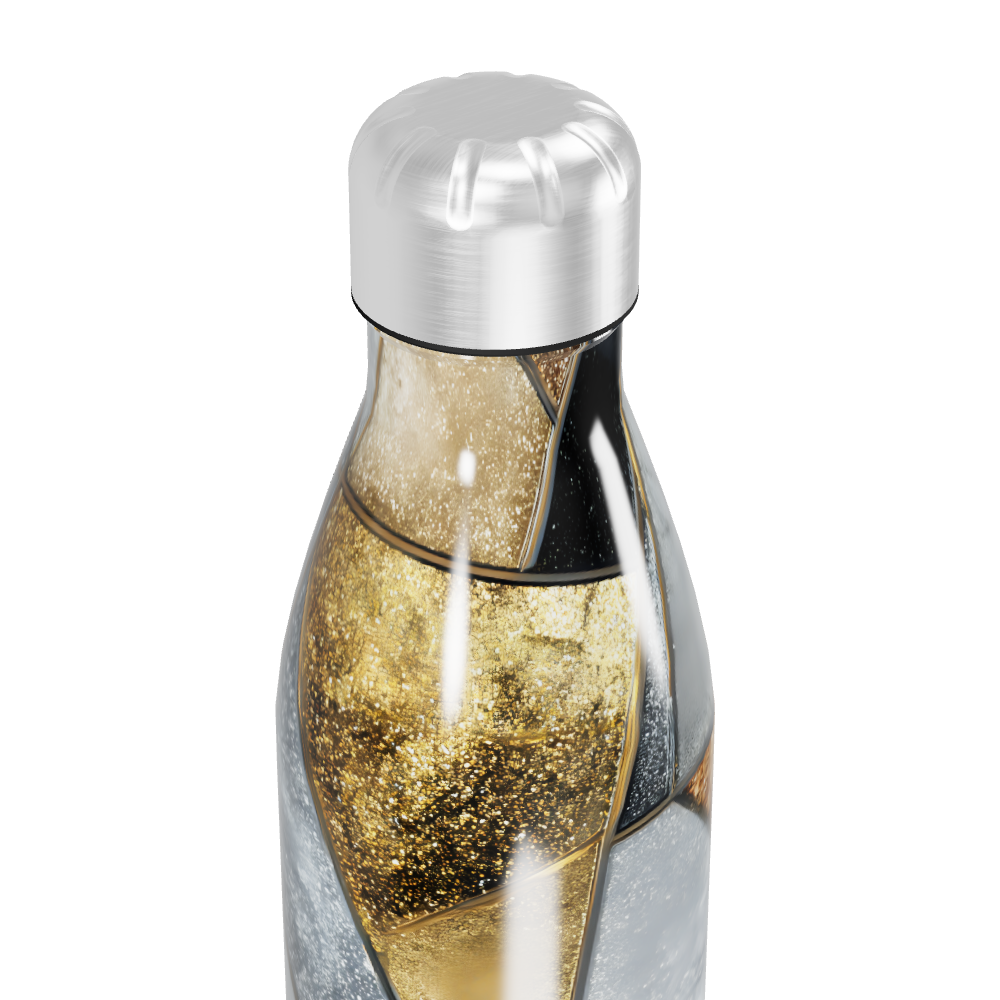 Garrafa Inox - Design Geométrico Colorido