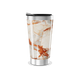 Copo Térmico - Mármore Branco e Laranja