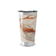 Copo Térmico - Mármore Branco e Laranja