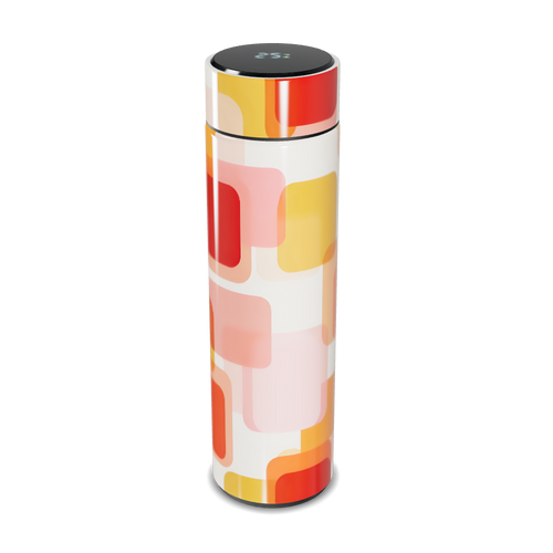 Garrafa Térmica Touch - Estampa Colorida Geométrica