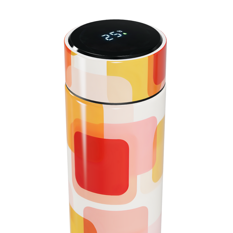 Garrafa Térmica Touch - Estampa Colorida Geométrica