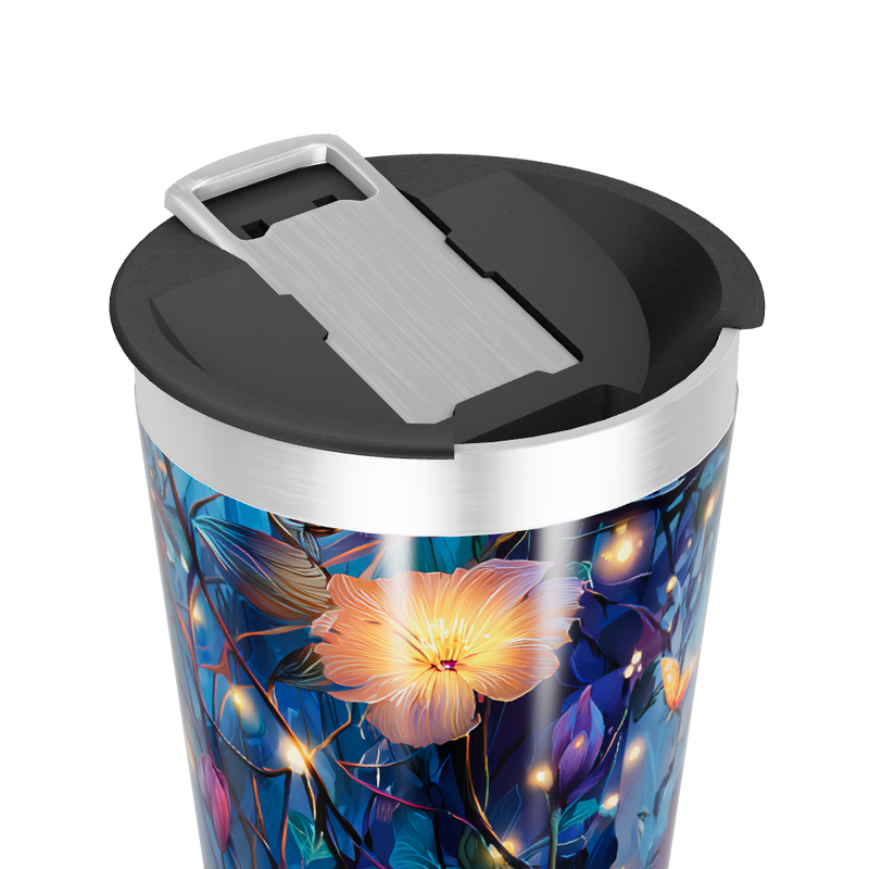 Copo Térmico - Floral Noturno Aço Inox