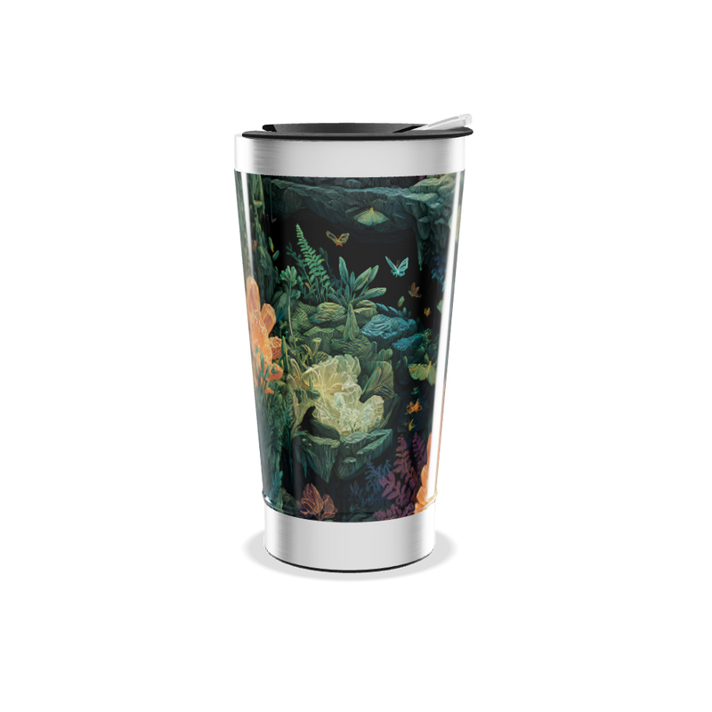 Copo Térmico - Estampa Tropical Colorida