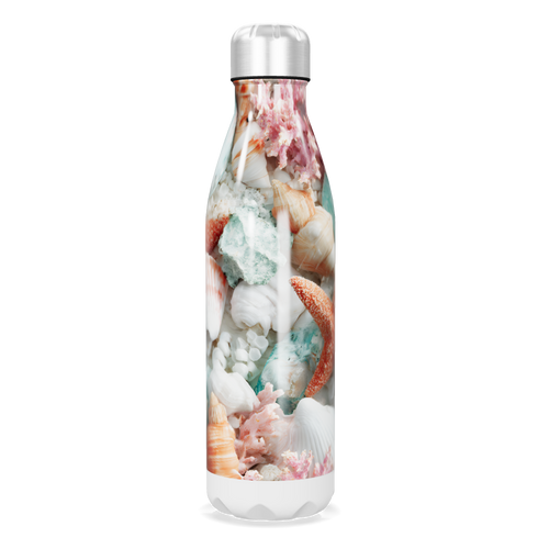 Garrafa Inox - Estampa Conchas Marinhas