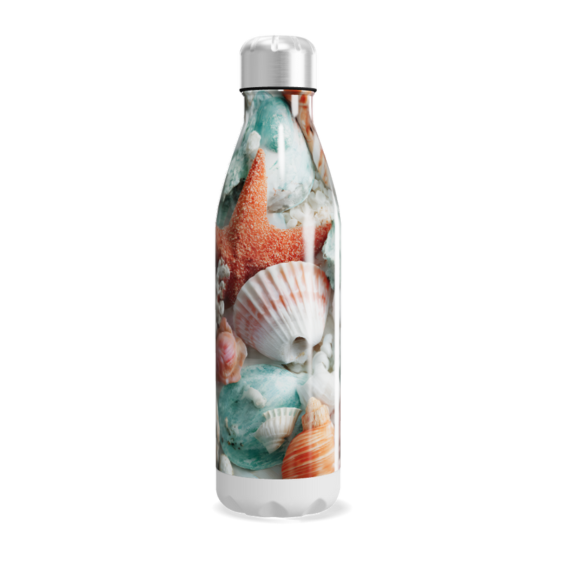 Garrafa Inox - Estampa Conchas Marinhas