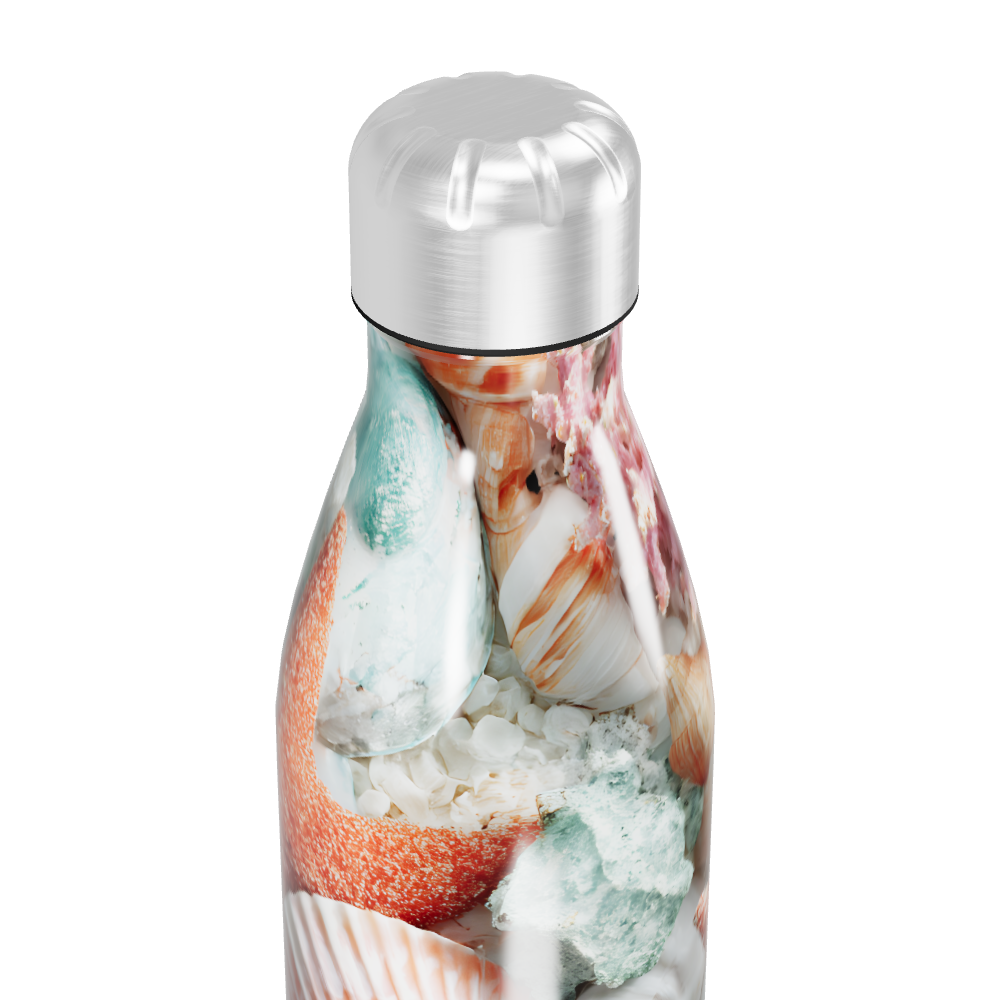Garrafa Inox - Estampa Conchas Marinhas