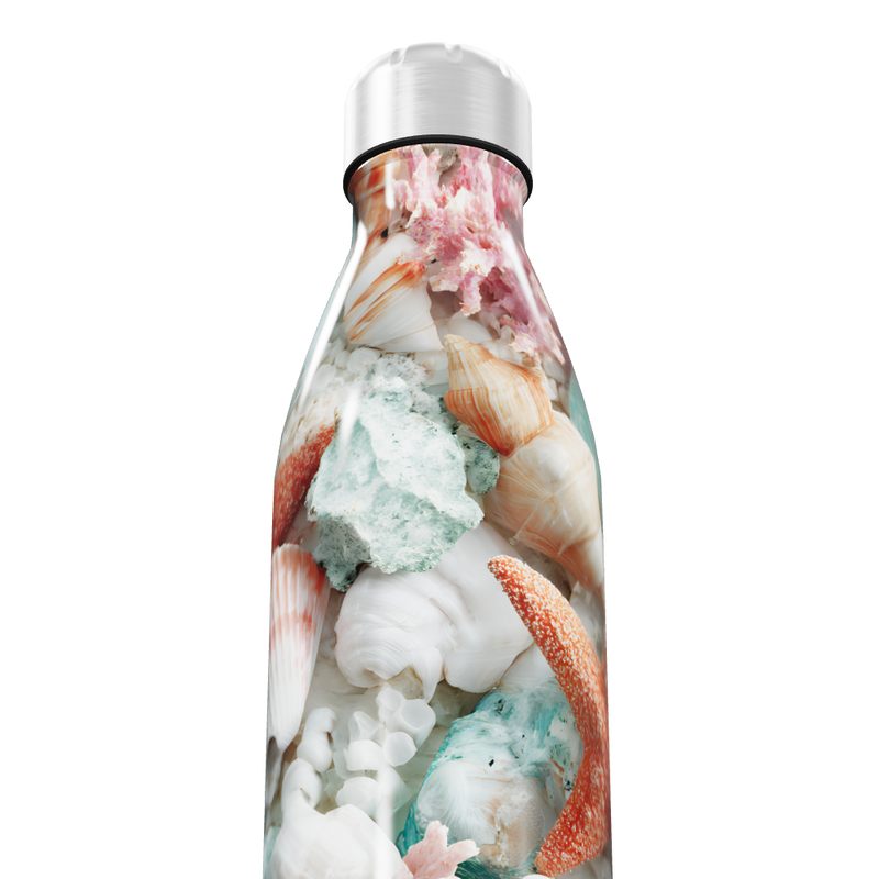 Garrafa Inox - Estampa Conchas Marinhas