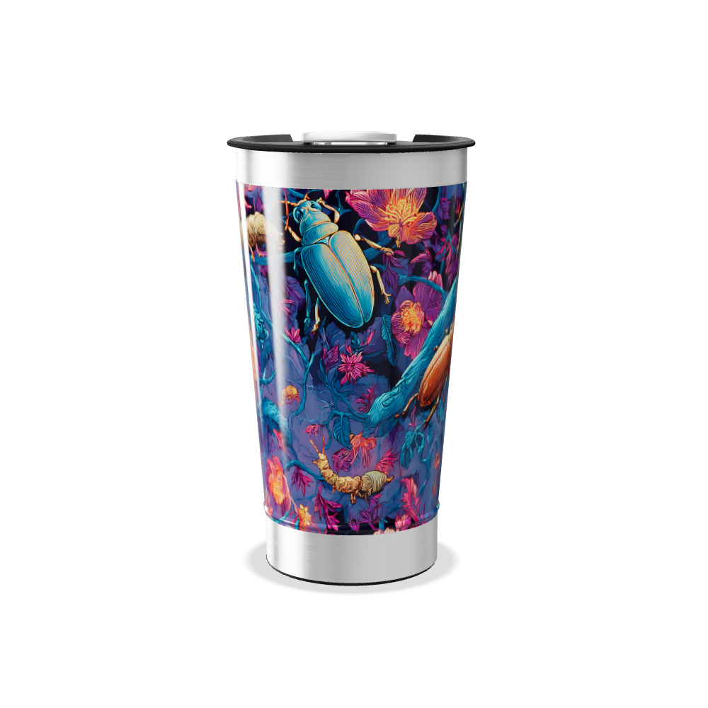 Copo Térmico - Estampa Floral Colorida