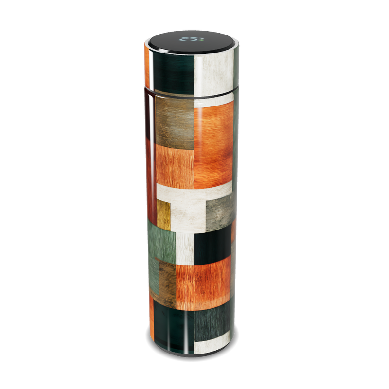 Garrafa Térmica Touch - Estampa Geométrica Colorida