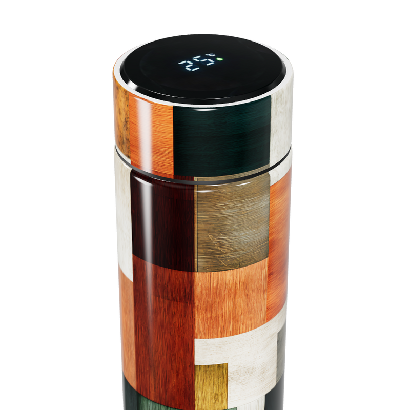 Garrafa Térmica Touch - Estampa Geométrica Colorida