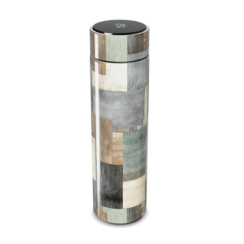 Garrafa Térmica Touch - Textura Madeira Colorida