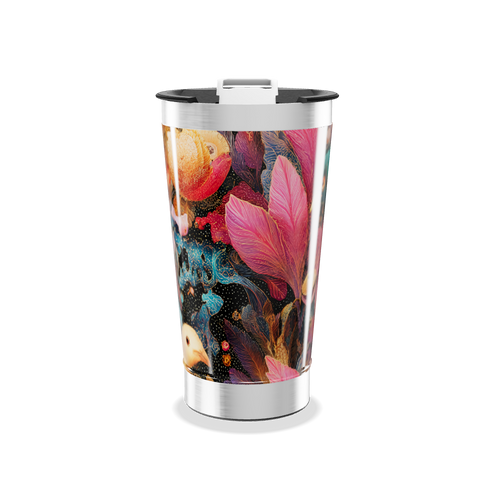 Copo Térmico - Estampa Floral Colorida