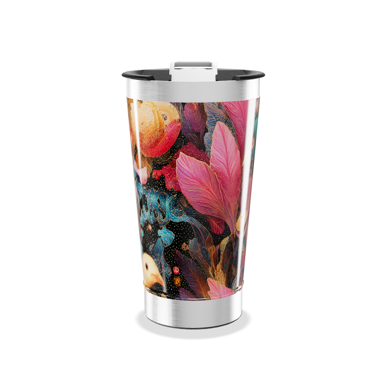 Copo Térmico - Estampa Floral Colorida