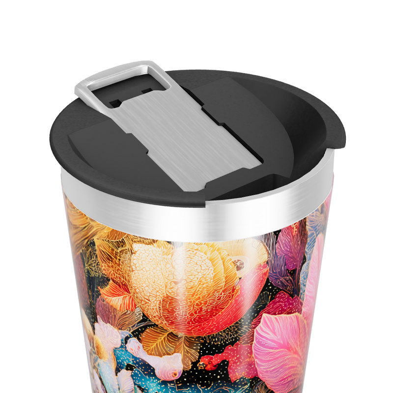 Copo Térmico - Estampa Floral Colorida