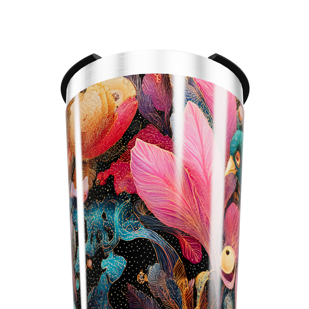 Copo Térmico - Estampa Floral Colorida