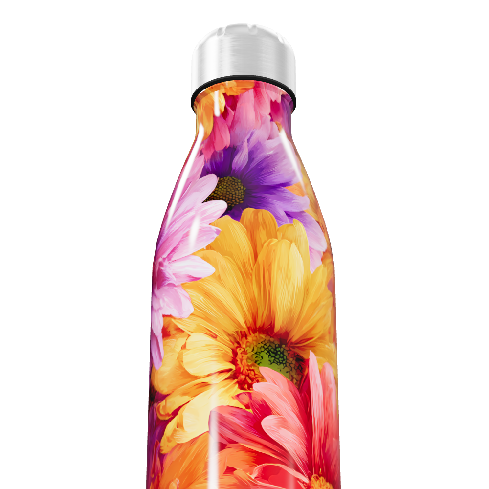 Garrafa Inox - Estampa Floral Colorida