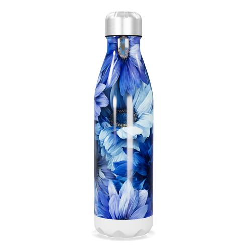 Garrafa Inox - Floral Azul 500ml