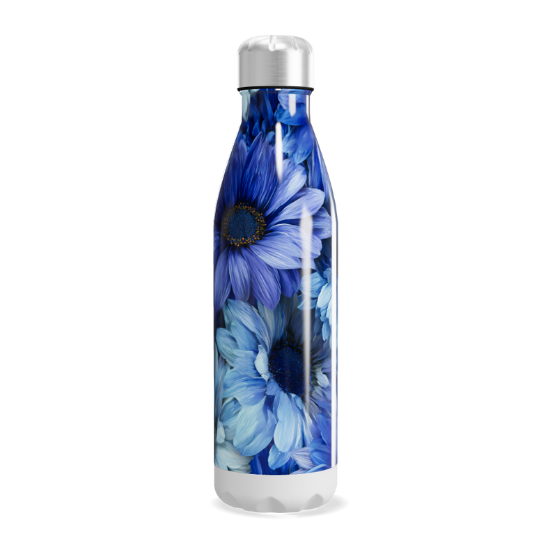 Garrafa Inox - Floral Azul 500ml