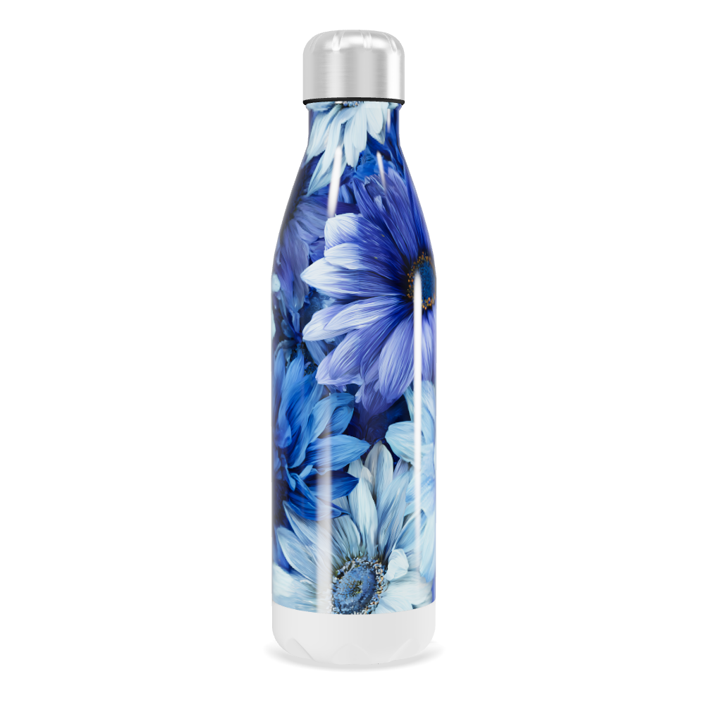 Garrafa Inox - Floral Azul 500ml
