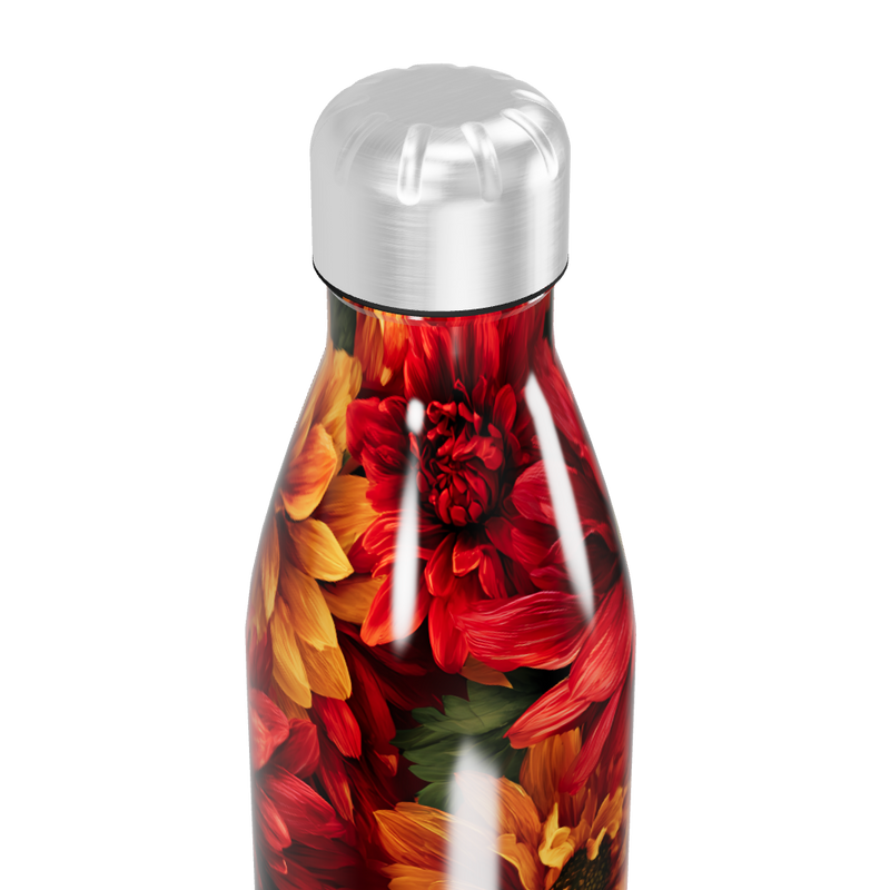 Garrafa Inox - Floral vibrante colorida