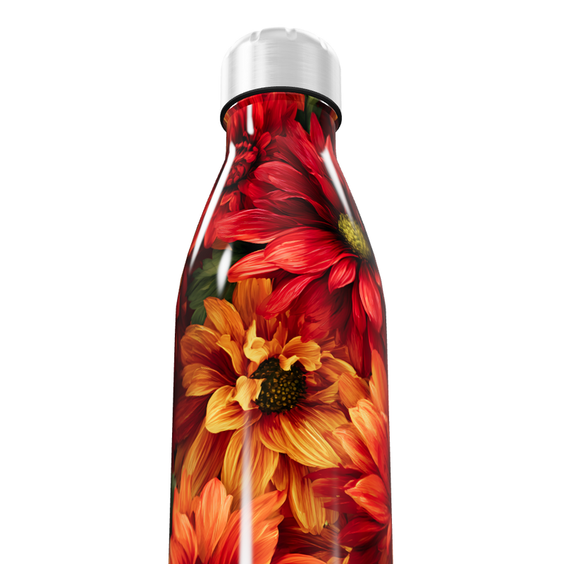 Garrafa Inox - Floral vibrante colorida