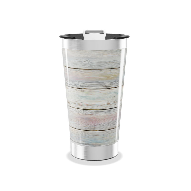 Copo Térmico - Madeira Rústica Aquarela