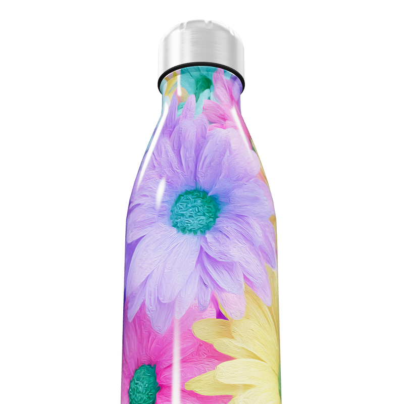 Garrafa Inox Flores Coloridas