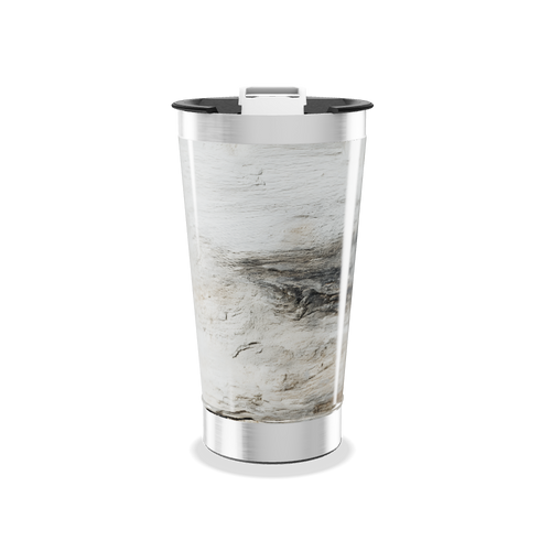 Copo Térmico - Mármore Branco Inox