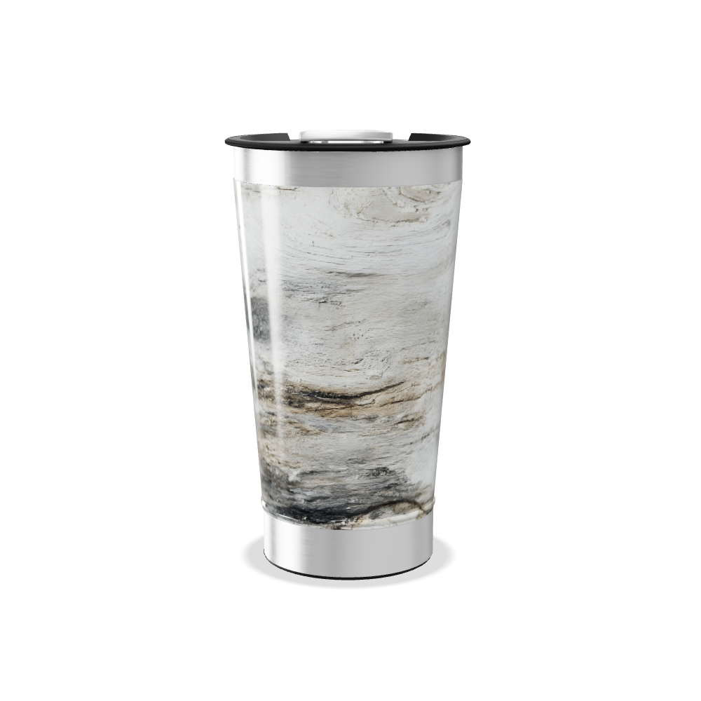 Copo Térmico - Mármore Branco Inox