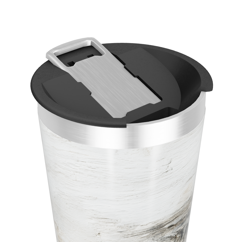 Copo Térmico - Mármore Branco Inox