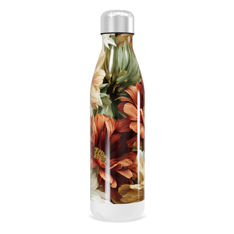 Garrafa Inox - Flores coloridas