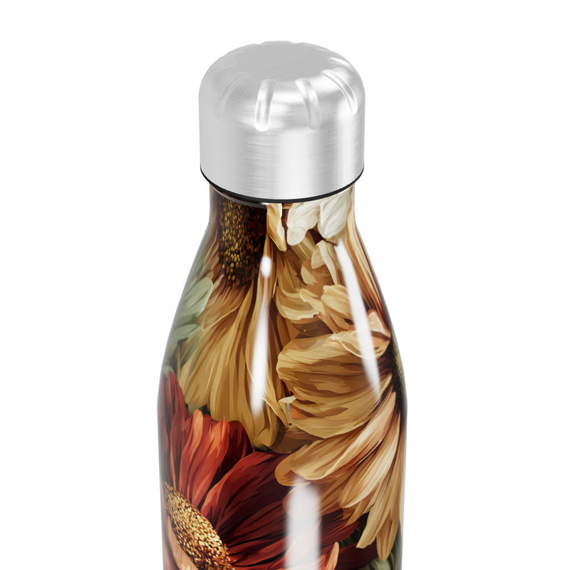 Garrafa Inox - Flores coloridas