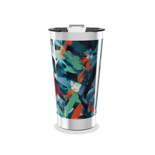 Copo Térmico - Estampa Abstrata Colorida
