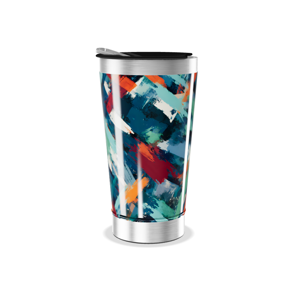 Copo Térmico - Estampa Abstrata Colorida