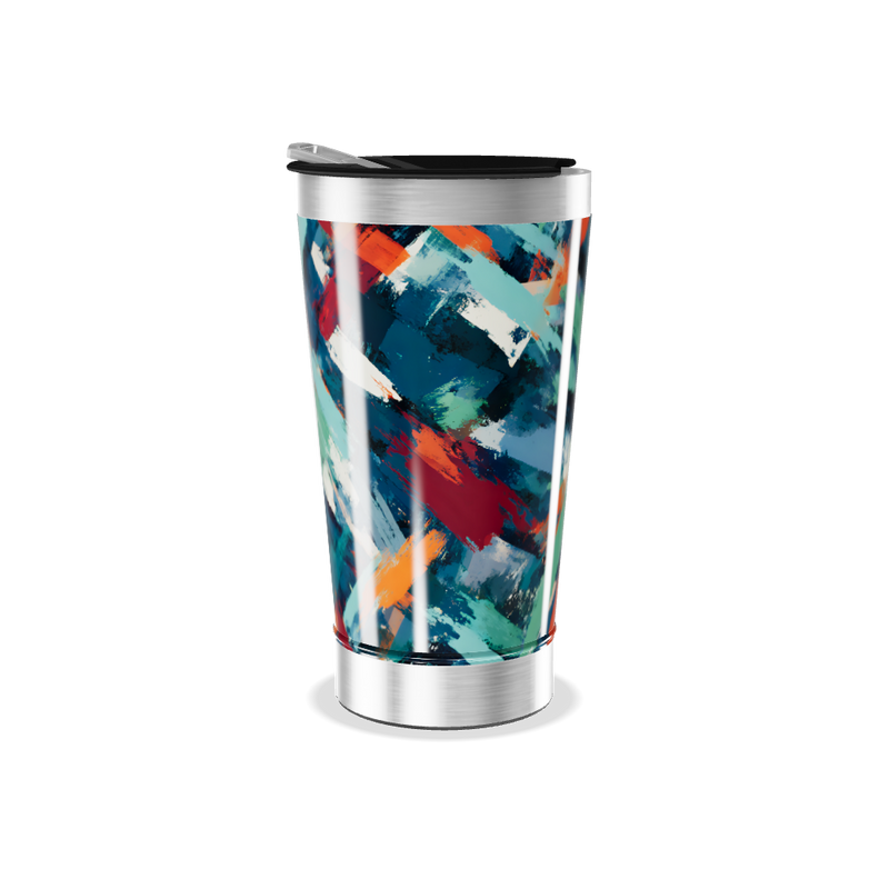 Copo Térmico - Estampa Abstrata Colorida