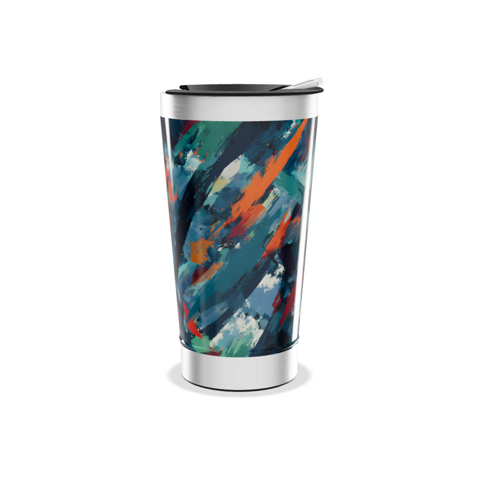 Copo Térmico - Estampa Abstrata Colorida