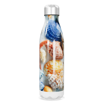 Garrafa Inox - Estampa de Conchas Coloridas