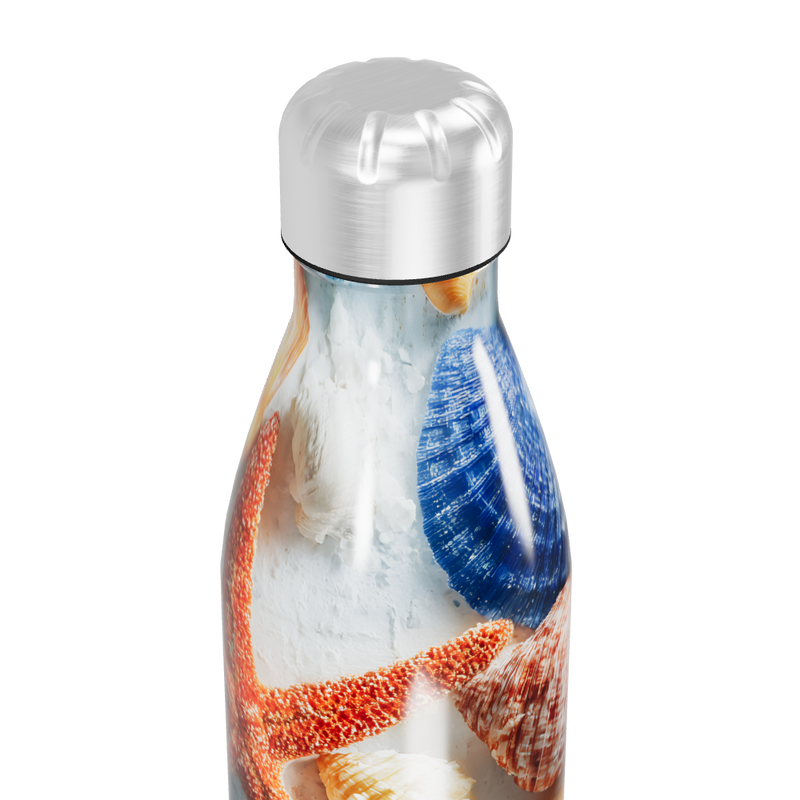 Garrafa Inox - Estampa de Conchas Coloridas