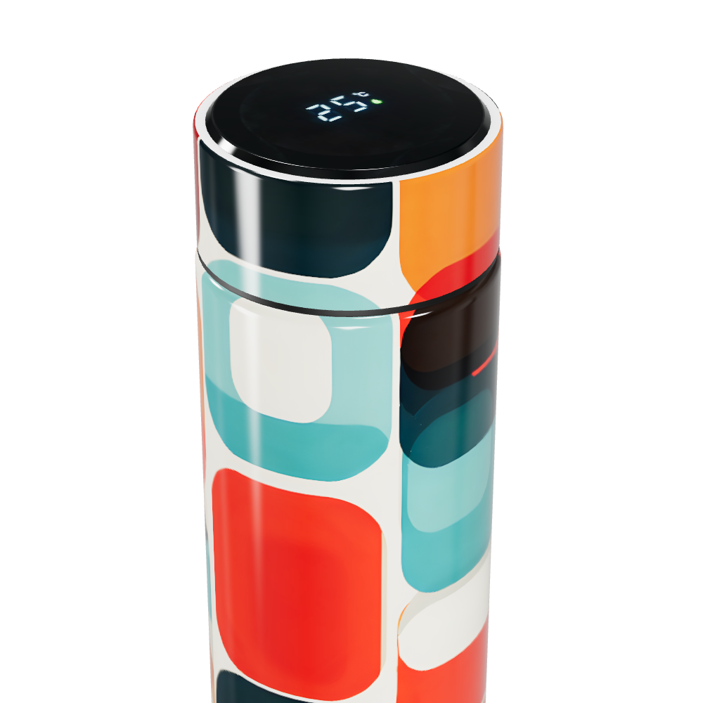 Garrafa Térmica Touch Estampada Colorida 500ml