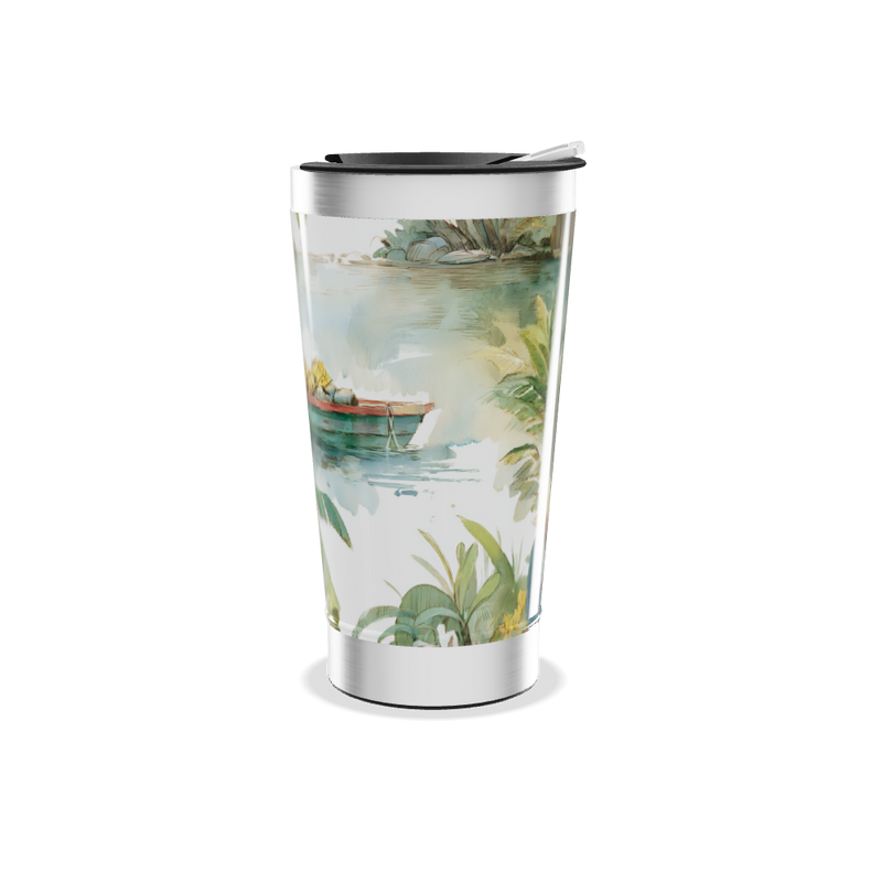 Copo Térmico - Estampa Tropical Colorida